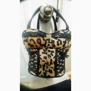 Cute Corset Leopard Print Purse